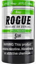 Rogue Apple 6mg Tobacco Free Nicotine Pouches made in USA. 4 x 5 can rolls. Free shipping.