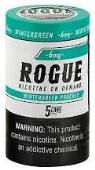 Rogue Wintergreen 6mg Tobacco Free Nicotine Pouches made in USA. 4 x 5 can rolls. Free shipping.