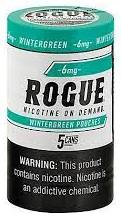 Rogue Wintergreen 6mg Tobacco Free Nicotine Pouches made in USA. 4 x 5 can rolls. Free shipping.