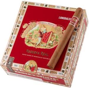 Romeo Y Julieta Reserva Real Lonsdale cigars made in Dominican Republic. Box of 25. Free shipping!