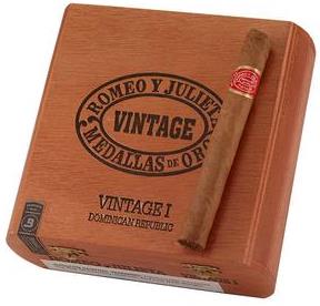 Romeo Y Julieta Vintage No. 1 cigars made in Dominican Republic. Box of 25. Free shipping!