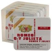 Romeo y Julieta Minis Original cigars made in Dominican Rep. 10 x tins of 20. Ships free!