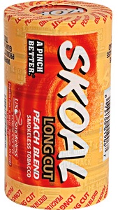 Skoal Long Cut Peach Blend Chewing Tobacco, 4 x 5 can rolls, 680 g total. Ships free!