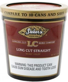Stokers Long Cut Straight Snuff Tobacco made in USA. 3 x 340 g tubes. 1020 g total. Free shipping!