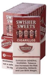 Swisher Sweets Natural Cigarillos made in Dominican Republic. 20 x 5 pack, 100 total. Free shipping!
