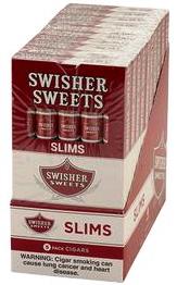 Swisher Sweets Slims Cigars made in Dominican Republic, 20 x 5 pack, 100 total. Free shipping!