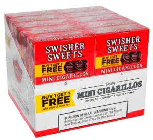 Swisher Sweets Mini Strawberry Cigars, 20 x 6 Pack, 120 total.