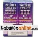 Swisher Sweets Tip Grape Cigars made in USA, 20 x 5 pack, 100 total.