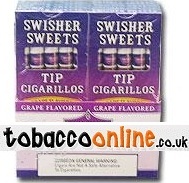 Swisher Sweets Tip Grape Cigars made in USA, 40 x 5 pack, 200 total.