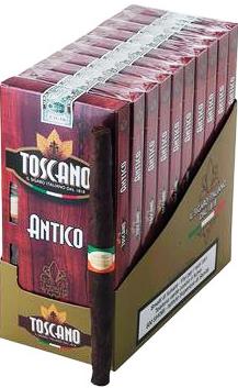 Toscano Antico Maduro Cigars made in Italy. 20 x 5 packs, 100 total. Free shipping!