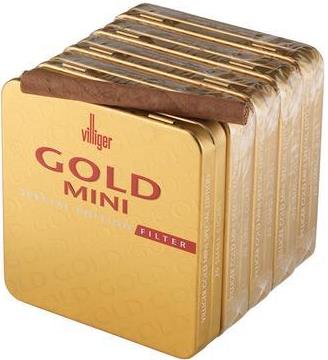 Villiger Gold Special Edition Filter cigars made in Switzerland, 5 x 20 pack Tin . Free shipping!