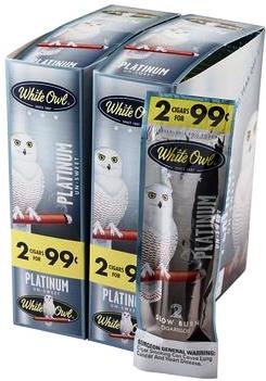 White Owl Platinum Cigarillos made in USA. Foil Fresh, 90 x 2 pack. 180 total. Free shipping!