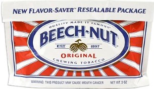 Beech-Nut Original Chewing Tobacco made in USA, 12 x 85 g pouches, 1020.00 g total. Free shipping!