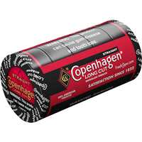 Copenhagen Long Cut Straight Chewing Tobacco made in USA, 4 x 5 can rolls, 680 g total. Ships free!