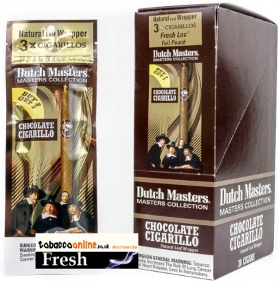 Dutch Masters Chocolate Cigarillos made in USA. Fresh Foil Loc, 3 x 40, 120 total. Free shipping!