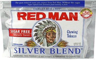 Red Man Silver Blend Chewing Tobacco made in USA, 10 x 85 g pouches, 850 g total. Free shipping!