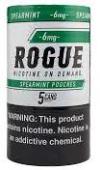 Rogue Spearmint 6mg Tobacco Free Nicotine Pouches made in USA. 4 x 5 can rolls. Free shipping.