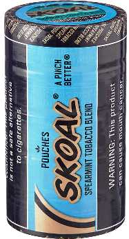 Skoal Spearmint Pouches Chewing Tobacco made in USA. 5 x 5 can rolls, 580 g total. Ships free!
