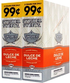 Swisher Sweets Foil Fresh Dulce De Leche Cigarillos made in Dominican Republic. 90 x 2 pack.