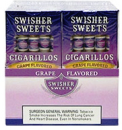 Swisher Sweets Cigarillos Grape, 20 x 5 pack, 100 total. Free shipping!
