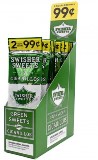 Swisher Sweets Foil Fresh Green Cigarillos made in Dominican Republic. 90 x 2 pack.