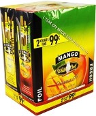 White Owl Mango Cigarillos made in USA. Foil Fresh, 90 x 2 pack. 180 total. Free shipping!
