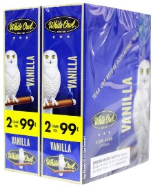White Owl Vanilla Cigarillos made in USA. Foil Fresh, 90 x 2 pack. 180 total. Free shipping!