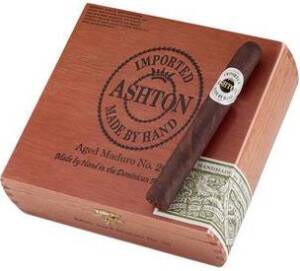 Ashton Aged Maduro No. 20 Corona cigars made in Dominican Republic. Box of 25. Free shipping!