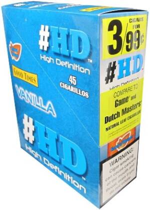 Good Times Foill Fresh HD Vanilla cigarillos made in USA. 60 x 3 pack. 180 total. Free shipping!