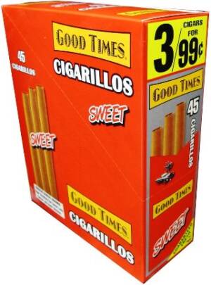Good Times Foill Fresh Sweet cigarillos made in USA. 60 x 3 pack. 180 total. Free shipping!