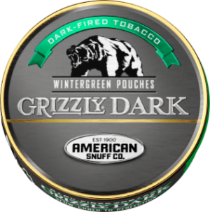 Grizzly Dark Wintergreen Pouches Tobacco made in USA, 4 x 5 can rolls, 580 g total. Ships free!
