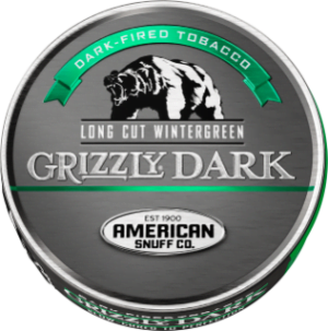 Grizzly Dark Long Cut Wintergreen Tobacco made in USA, 4 x 5 can rolls, 680 g total. Ships free!