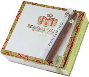 Macanudo Cafe Portofino Tube Cigars made in Dominican Republic. Box of 25. Free shipping!