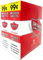 Swisher Sweets Foil Fresh Strawberry Cigarillos made in Dominican Republic. 90 x 2 pack.