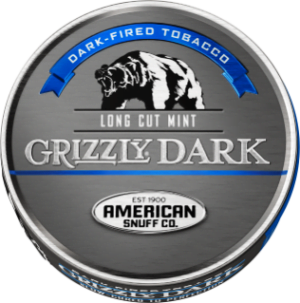 Grizzly Dark Long Cut Mint Chewing Tobacco made in USA. 4 x 5 can rolls, 680 g total. Ships free!
