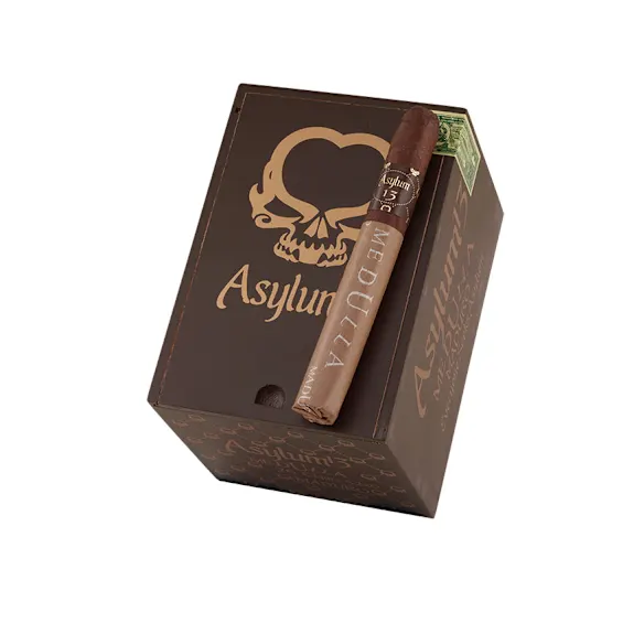 Asylum 13 Medulla Maduro 652 cigars made in Honduras. Box of 25. Free shipping!