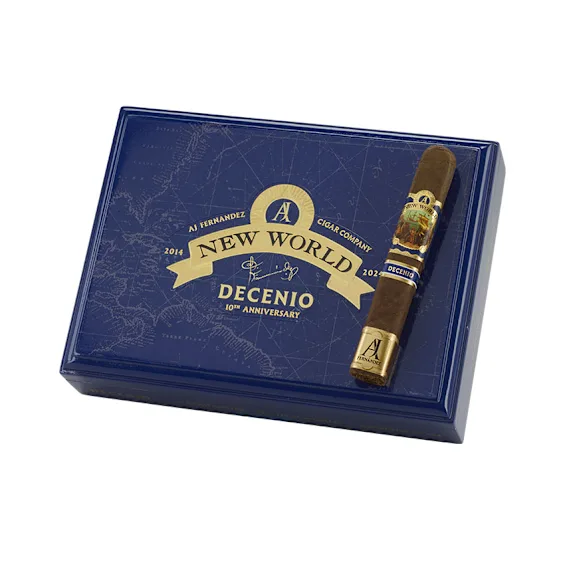 AJ Fernandez New World Decenio Robusto cigars made in Nicaragua. Box of 20. Free shipping!