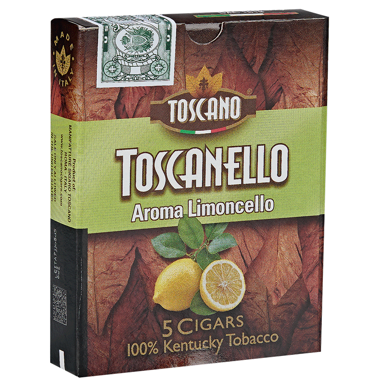 Toscanello Aroma Limoncello Cigars made in Italy. 30 x 5 packs. 150 total. Free shipping!